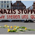 Erfolgreiche Blockade eines Naziaufmarsches auf Stintbrücke 11.04.2009